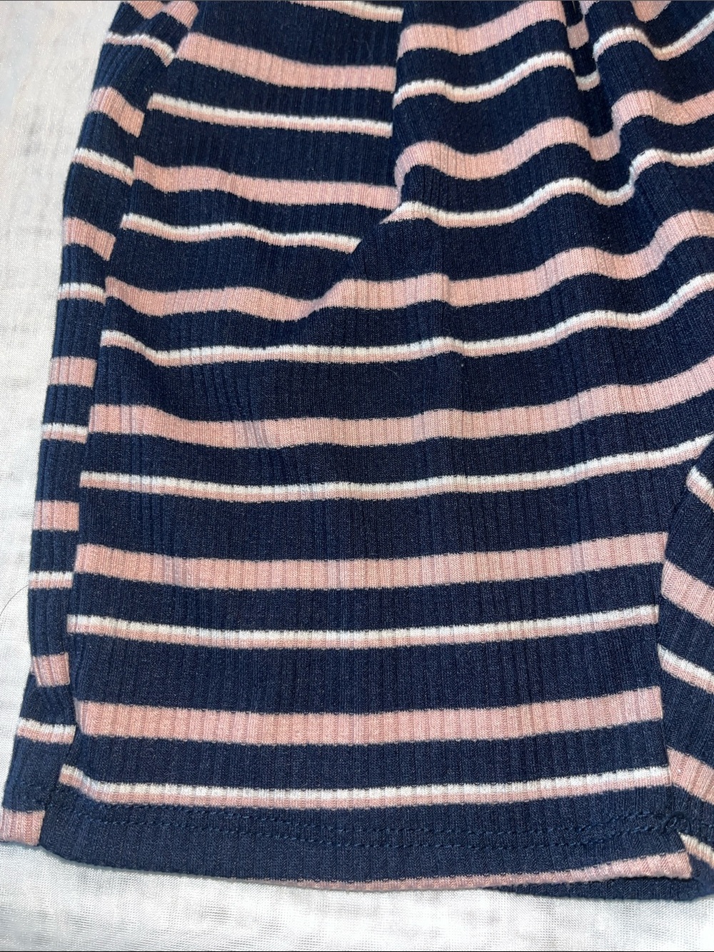 Striped Cutout Ribbed Romper - Picture 4 of 4